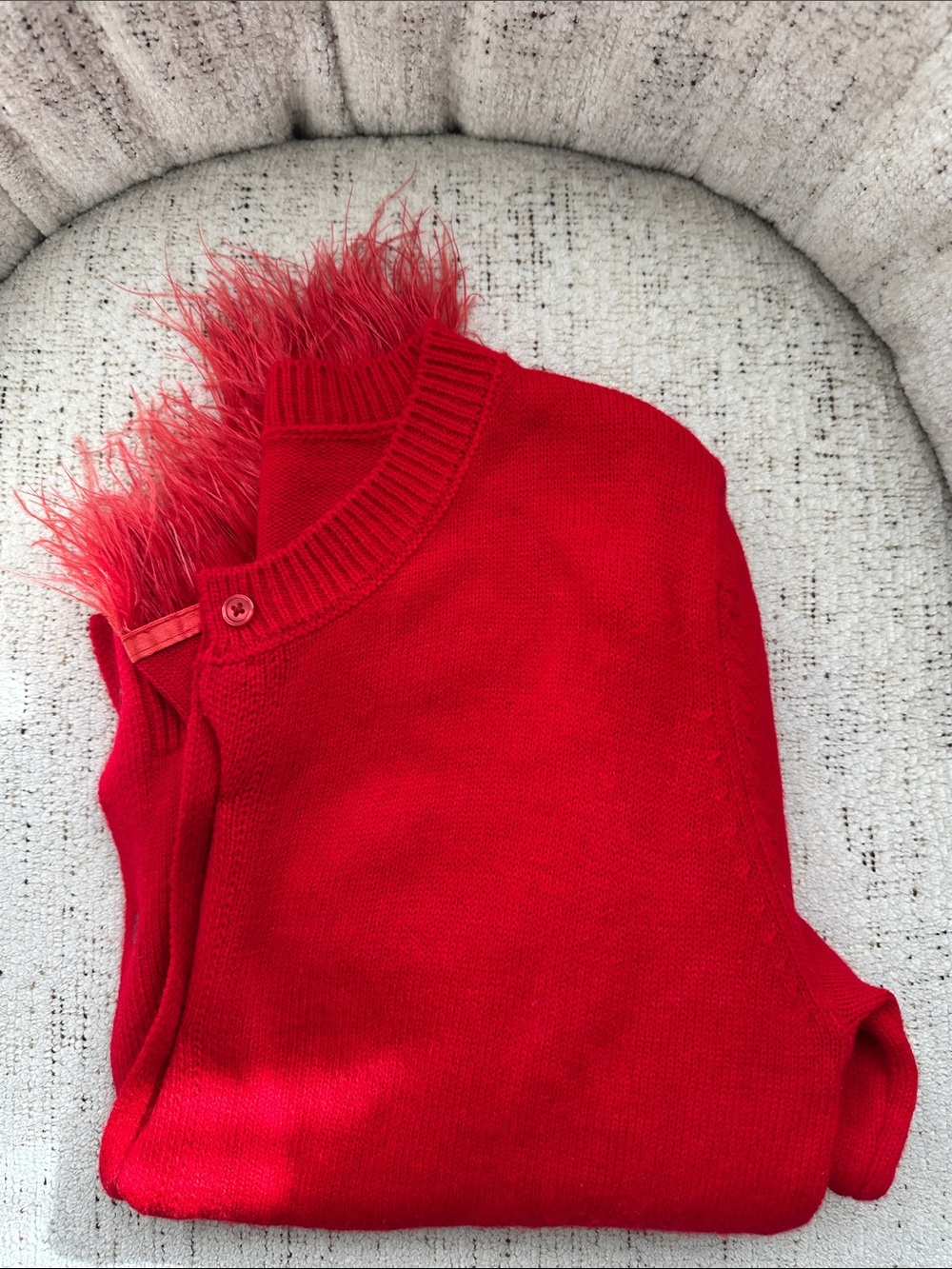 Red Feather Sweater